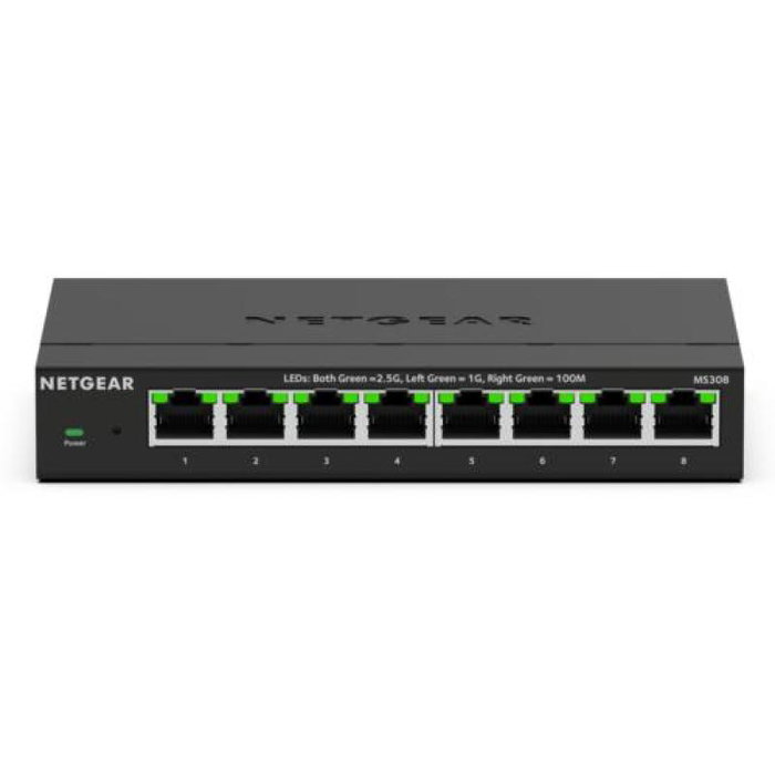 Netgear Switch ProSAFE Plus MS308-100EUS, 8 Puertos Gigabit sin Gestión, de Rack/Mesa, OEM MS308-100EUS