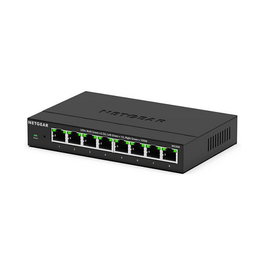NETGEAR MS308 Switch No Administrado de 8 Puertos 2.5G Multi-Gigabit Ethernet Desktop 100/1000/2500 Mbps Full Duplex para Montaje en Pared