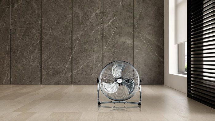 BLAUPUNKT Ventilador Industrial de Suelo, Cromado, 50 cm de Diámetro, 130 W