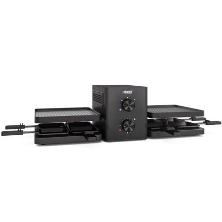 Princess Raclette Purify 162660 con Purificador de Aire, 1500W, para 8 Personas, Superficie 2x20x23cm