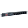 Equip Regleta de Alimentación Aluminio Rack 19" 1U 6 Tomas con Interruptor, Protección de Voltaje y Filtro