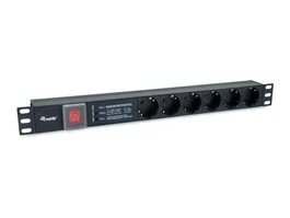 Equip 333317 Regleta de alimentación para rack 1U con 6 tomas AC