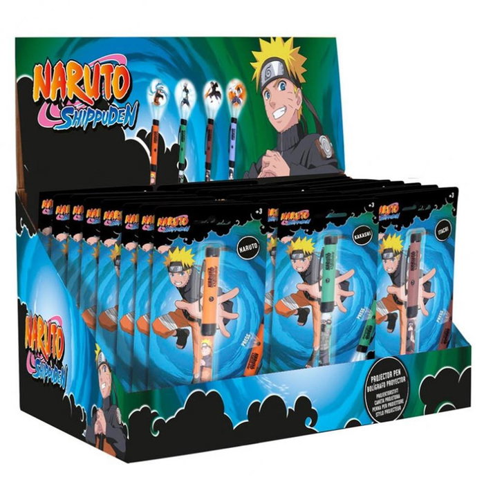 SD TOYS Bolígrafos Proyectores LED Naruto Shippuden - Naruto, Sasuke, Kakashi, Itachi - Licencia Oficial