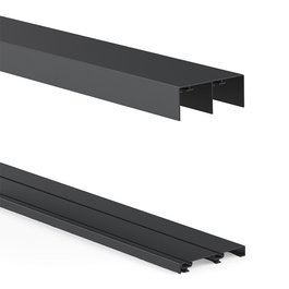 HERRAJES ALK Juego de Guías Aluminio 2M/3M Acabados Plata Mate, Negro Mate, Blanco Mate Longitud 3 Metros