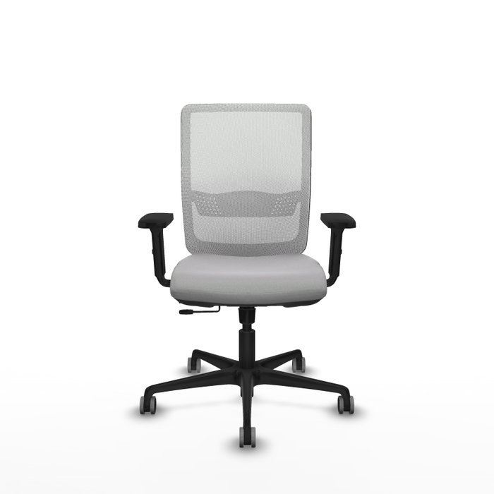 PIQUERAS Y CRESPO Silla de Oficina Haches Gris Claro y Blanco