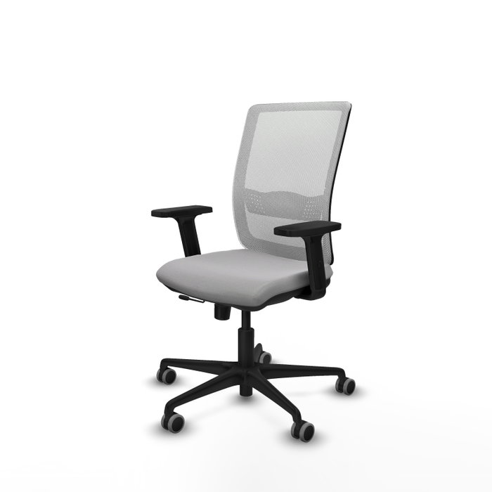 PIQUERAS Y CRESPO Silla de Oficina Haches Gris Claro y Blanco