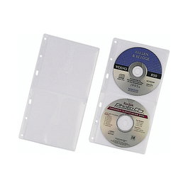 Durable 5203-19 Funda para 2 CDs/DVDs Transparente