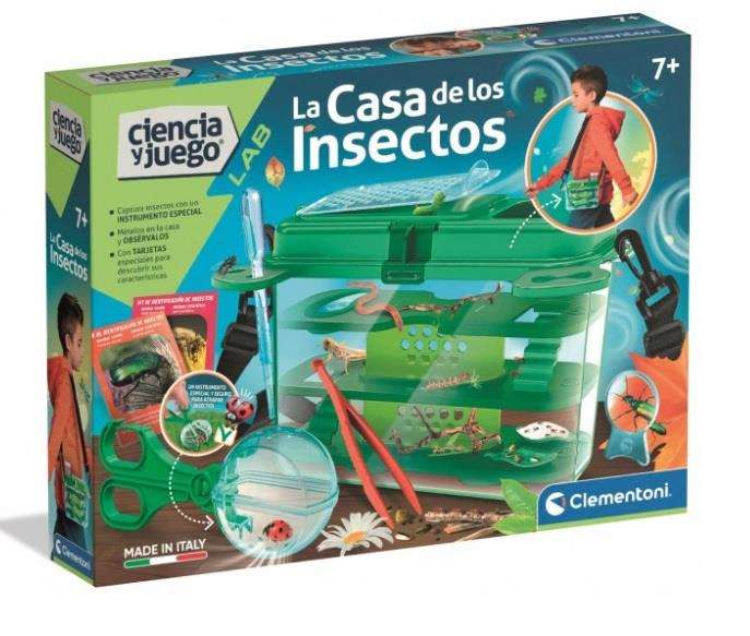 Clementoni La Casa De Los Insectos 55586 - Kit Científico para Construir, Observar y Cuidar Insectos con Lupa y Herramientas - Juego Educativo Español +7 años