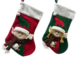 DKD Home Decor Calcetines de Poliéster Elfo Multicolor Surtido de 6