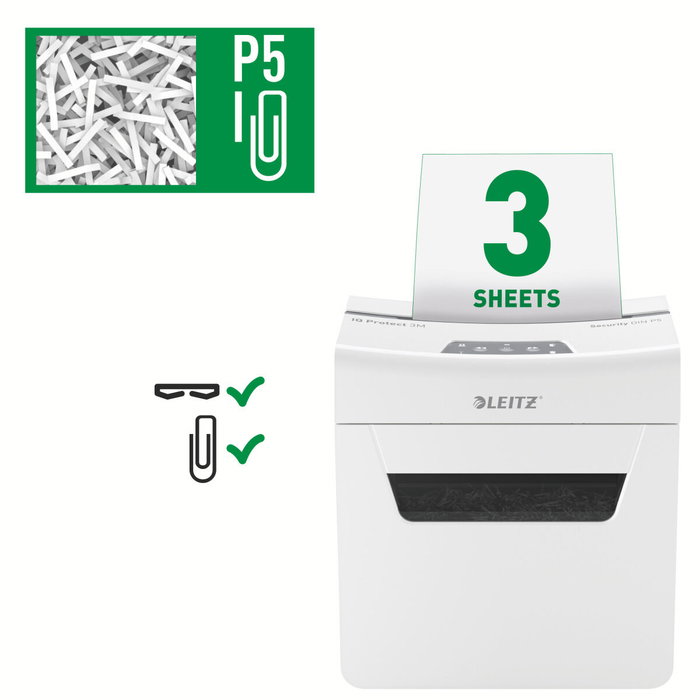 Leitz IQ Protect Premium 3 Destructora de Documentos P5 Leitz IQ Protect Premium 3 Destructora de Documentos P5