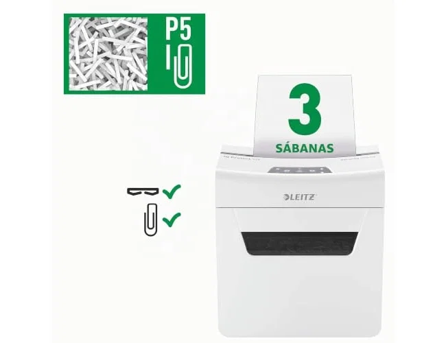 LEITZ IQ Protect Premium 3 Destructora de documentos P5 de 3 hojas