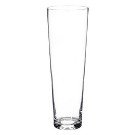 Jarrón Cónico Transparente Cristal 17 X 17 X 50 cm