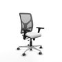 PIQUERAS Y CRESPO Silla de oficina Motilla con mecanismo Sincro/Traslack, Blanco y Gris