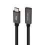 Nano Cable 10.01.4401-L150 Cable USB 3.2 Gen2x2 Tipo-C Macho a Hembra, 20Gbps, 1.5m, Negro