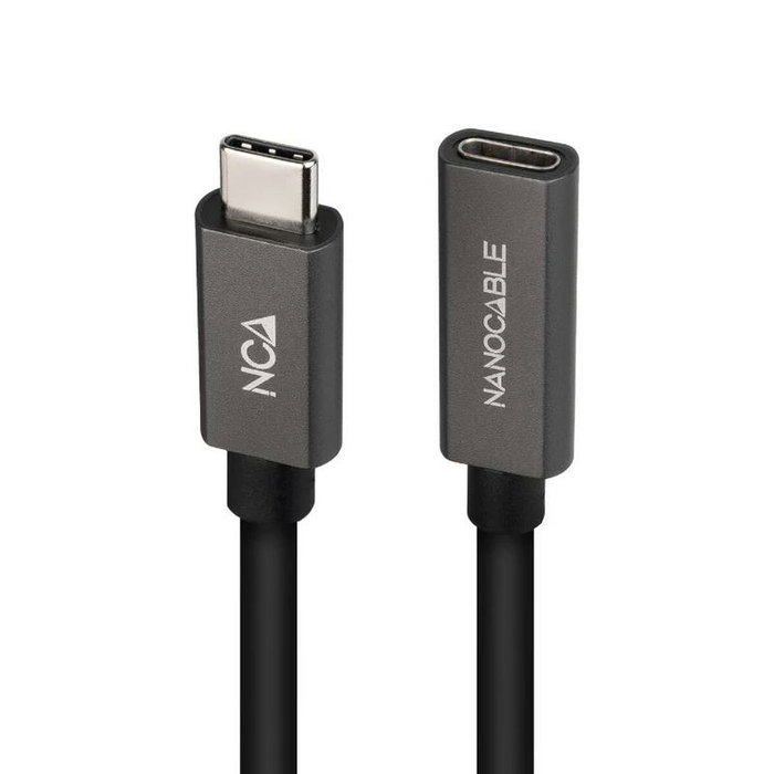 Nanocable Cable Alargador USB-C 3.2 Gen2x2 20Gbps, 1.5m, Negro