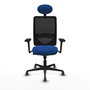 PIQUERAS Y CRESPO Silla de oficina Zulema con mecanismo Sincro, Azul y Negro