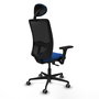 PIQUERAS Y CRESPO Silla de oficina Zulema con mecanismo Sincro, Azul y Negro