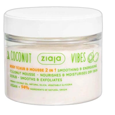 Ziaja COCONUT & ORANGE VIBES Exfoliante Corporal y Mousse 2 en 1