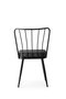 Hanah Home 942 V2 Juego de Sillas de Terciopelo Negro con Estructura de Metal, Diseño Bohemio/Hotel, Set de 2 Piezas