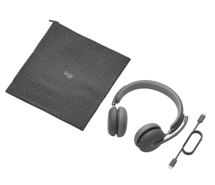 Logitech Zone Wireless 2 Auriculares Diadema Oficina Inalámbrico Bluetooth USB-C Supraaural con Micrófono Boom, ANC y Batería, Color Grafito