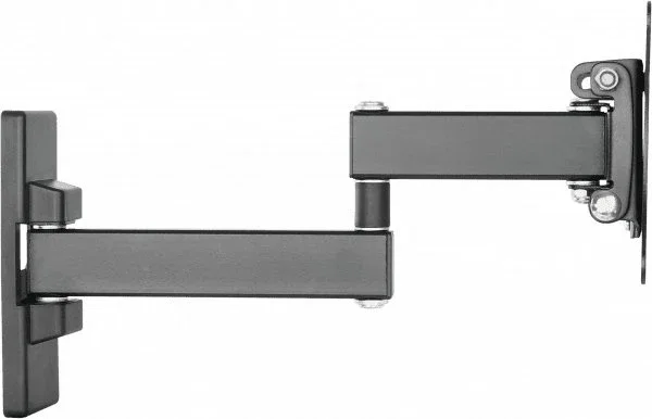 Vision VFM-WA1X1B Soporte de Brazo Mural para Monitor de 13 a 27 Pulgadas, VESA 75x75/100x100, Doble Articulación, Inclinación y Giro, CTS 15 kg, Negro