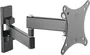 Vision VFM-WA1X1B Soporte de Brazo Mural para Monitor de 13 a 27 Pulgadas, VESA 75x75/100x100, Doble Articulación, Inclinación y Giro, CTS 15 kg, Negro