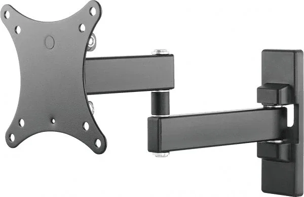 Vision VFM-WA1X1B Soporte de Brazo Mural para Monitor de 13 a 27 Pulgadas, VESA 75x75/100x100, Doble Articulación, Inclinación y Giro, CTS 15 kg, Negro