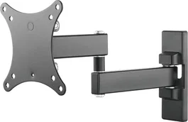 Vision VFM-WA1X1B Soporte de Brazo Mural para Monitor de 13 a 27 Pulgadas, VESA 75x75/100x100, Doble Articulación, Inclinación y Giro, CTS 15 kg, Negro