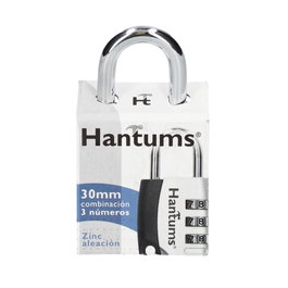 Hantums Candado de combinación de 3 números 30mm