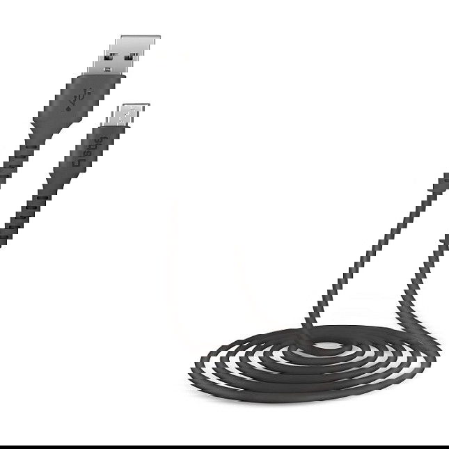 SBS TECABLEMICRO2K Cable USB 2.0 a Micro USB Negro, 2 metros, Conectores Macho USB A y Micro-USB B