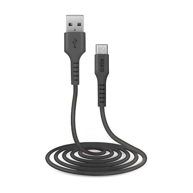 sbs Cable de carga y datos USB 2.0 a Micro-USB B de 2 m, negro sbs Cable de carga y datos USB 2.0 a Micro-USB B de 2 m, negro