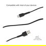SBS TECABLEMICRO2K Cable USB 2.0 a Micro USB Negro, 2 metros, Conectores Macho USB A y Micro-USB B
