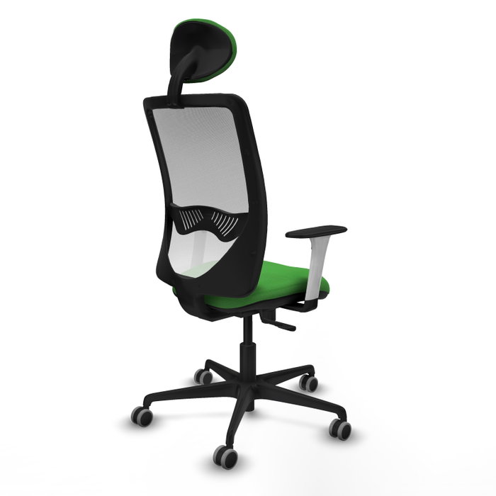 PIQUERAS Y CRESPO Silla de oficina Zulema con mecanismo Sincro, Verde y Blanco