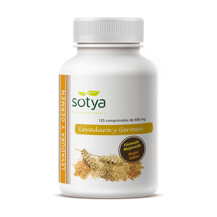Sotya Levadura Germen 600 mg 125 comprimidos - Complemento con hierro, ácido fólico y cromo Sotya Levadura Germen 600 mg 125 comprimidos - Complemento con hierro, ácido fólico y cromo