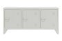 DKD Home Decor Mueble TV Vintage Blanco Metal 120 x 40 x 58 cm