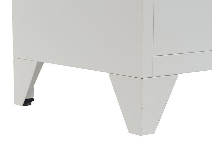 DKD Home Decor Mueble TV Vintage Blanco Metal 120 x 40 x 58 cm