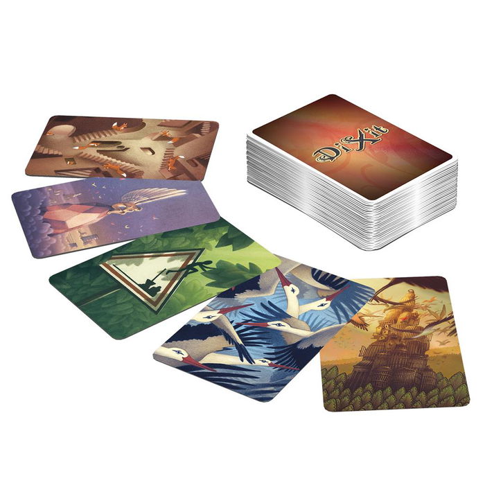 Dixit Juego de Mesa Dixit Harmonies - Expansión de Cartas con Ilustraciones Creativas, Juego de Mesa Familiar para 3 a 8 Jugadores, Edad 8+, Idioma Español/Portugués