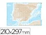Teide Mapa Mudo B/N DIN A4 España Físico