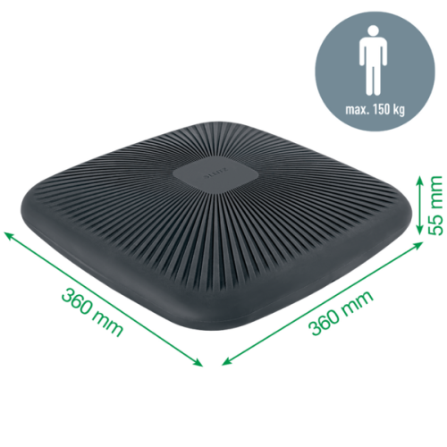 LEITZ Cojín Ergonómico Active Ergo Wobble Gris Oscuro