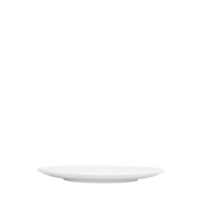 SUMMA Plato Llano ALBA 20 cm, diseño Coupe en porcelana blanca para vajilla (Set de 6)
