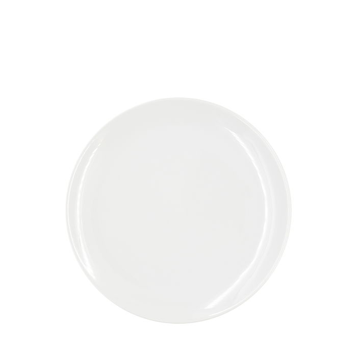 SUMMA Plato Llano ALBA 20 cm, diseño Coupe en porcelana blanca para vajilla (Set de 6)