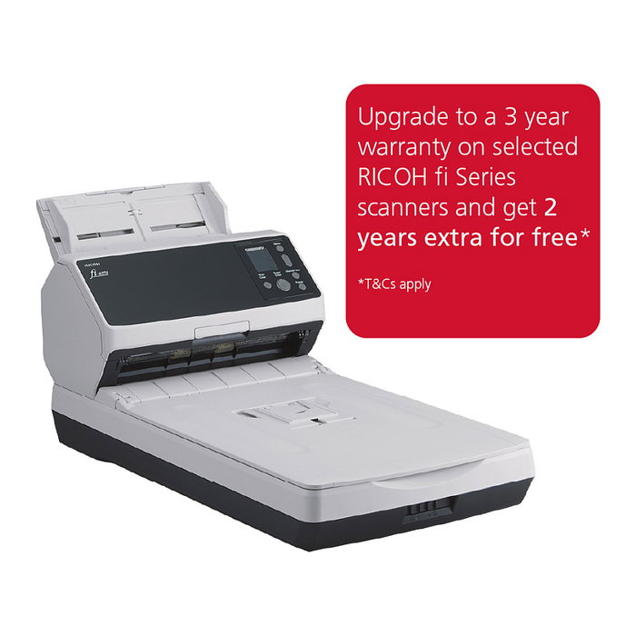 Ricoh FI-8270 Escáner de Documentos 70 ppm Dúplex USB 3.2 LAN con Unidad de Cama Plana