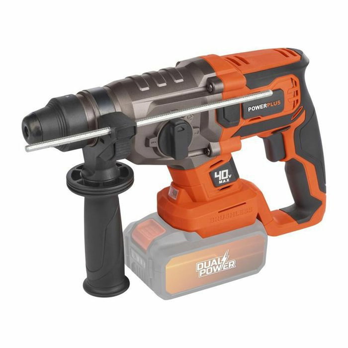 Dual Power Martillo perforador inalámbrico 40V 5J SDS-Plus sin escobillas + 5 Accesorios Dual Power Martillo perforador inalámbrico 40V 5J SDS-Plus sin escobillas + 5 Accesorios