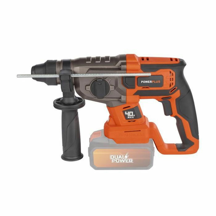 Dual Power Martillo perforador inalámbrico 40V 5J SDS-Plus sin escobillas + 5 Accesorios Dual Power Martillo perforador inalámbrico 40V 5J SDS-Plus sin escobillas + 5 Accesorios