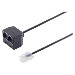 S-Impuls Adaptador 4/4 Western-Stecker a 2 Western-Buchsen 4/4 0,15m