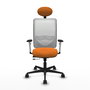 PIQUERAS Y CRESPO Silla de oficina Zulema Naranja y Blanco
