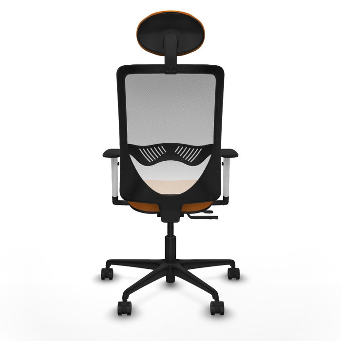 PIQUERAS Y CRESPO Silla de oficina Zulema Naranja y Blanco