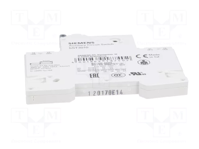 Siemens 5ST3010 Interruptor auxiliar 1 NO 1 NC Siemens 5ST3010 Interruptor auxiliar 1 NO 1 NC