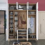 Hanah Home Recibidor EA121 - 2765 Nogal y Blanco 180x240x37.5 cm