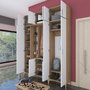Hanah Home Recibidor EA121 - 2765 Nogal y Blanco 180x240x37.5 cm